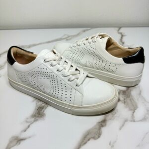 Kate Spade Ashlyn White Perforated Leather Lace Up Women’s Sneakers, Size 7
